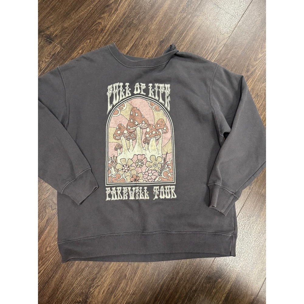 Hollister Retro Mushroom "Full of Life" Farewell Tour Graphic Sweatshirt - Small